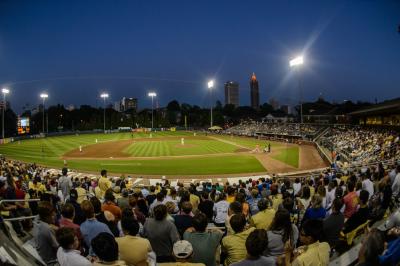 Russ Chandler Baseball Stadium at Night