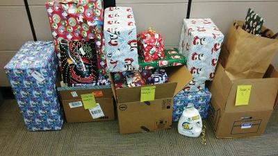 Gifts at Lyman Hall Holiday Party