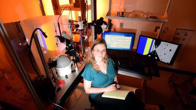 Annabelle Singer, assistant professor in the Wallace H. Coulter Department of Biomedical Engineering. Photo by Gary Meek.