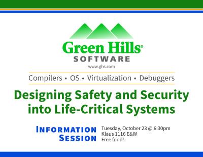 Green Hills Software Day on Campus 10/23/18
