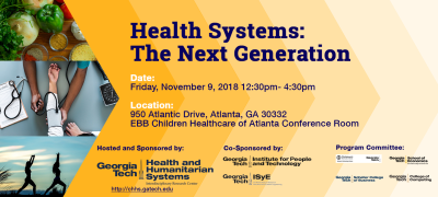Health Systems: The Next Generation 2018 Flyer