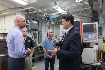 Visiting Aerospace Engineering machine shop