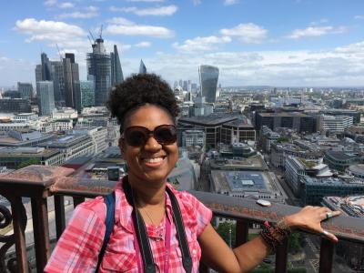 Yolonda Cameron atop St. Paul's Cathedral
