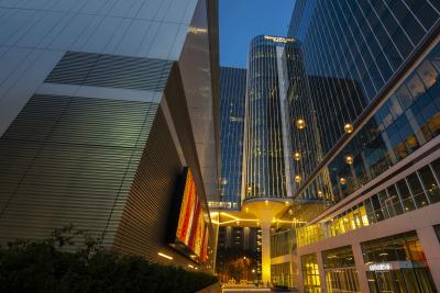 Coda Building in Tech Square at night