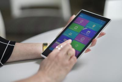 Tablet computer running MyPath app