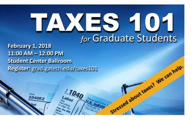 Taxes 101 for Graduate Students - Spring 2018