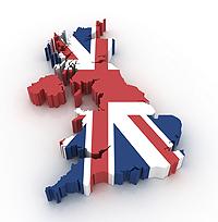 3-D map of the United Kingdom