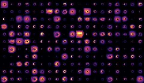 Overview of simulations that were generated for the training set of the PRIMO algorithm (EHT / Medeiros et al. 2023)