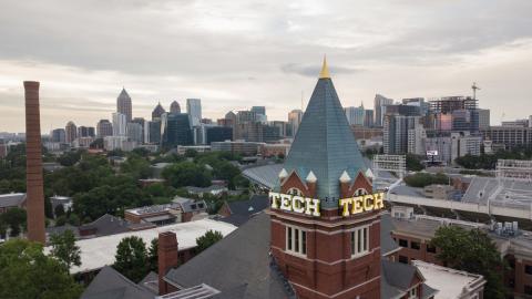 Aerial photo of Tech Tower 