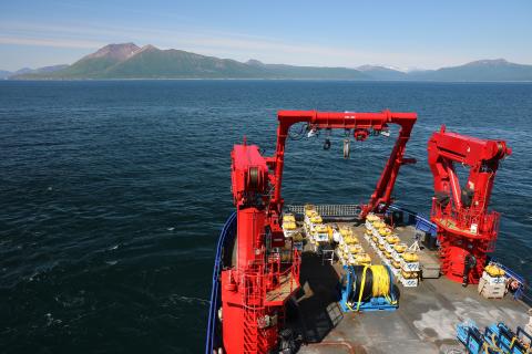 Scientists, including an EAS researcher, prepare to deploy magnetotelluric instruments near the Alaska Peninsula. (Photo Samer Naif).jpeg