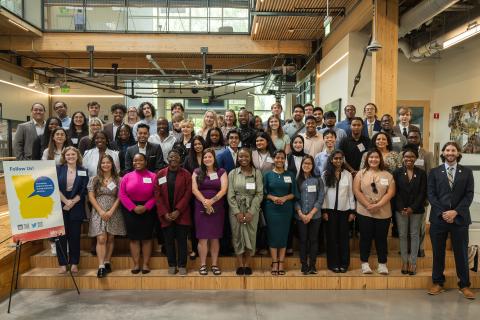 Group shot of student interns