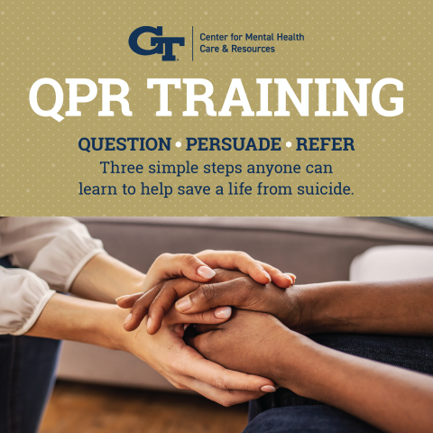 QPR Training: Question, Persuade, Refer. Three simple steps anyone can learn to help save a life from suicide.