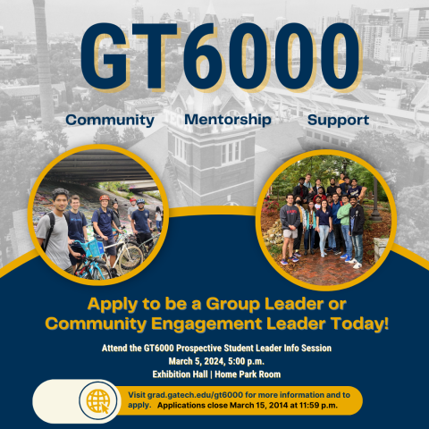 GT6000 Student Leader Recruitment 2024