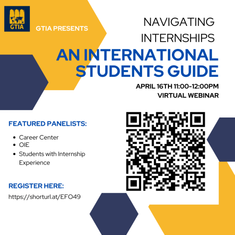 Navigating Internships 4-16-24 event graphic