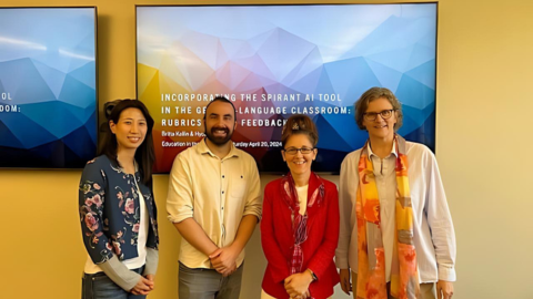 Tucker von Holten, Britta Kallin, and others at the April 2024 Education in the Age of AI Symposium