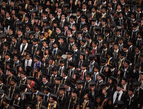 Image of students at the 2025 Commencement ceremony