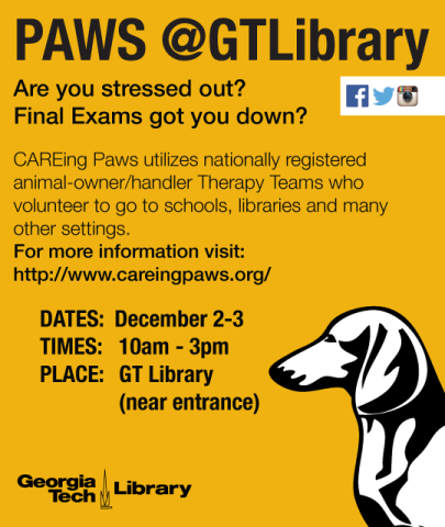 PAWS @ GTLibrary Fall 2015