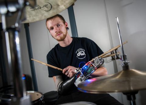 Robotic Drumming Prosthesis In Use