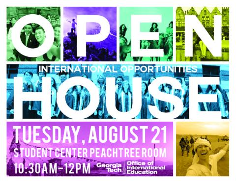Promotional Flyer for the 2018 International Opportunities Open House on August 21, 2018