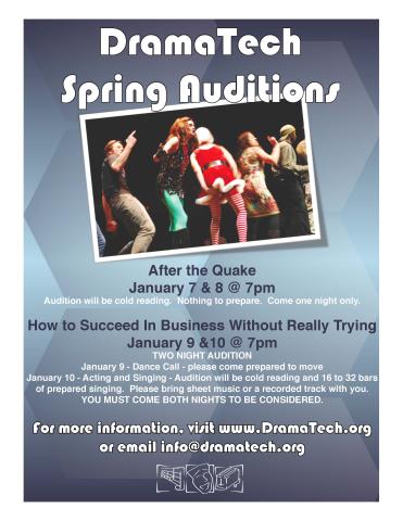 Audition Notice - Spring 2013