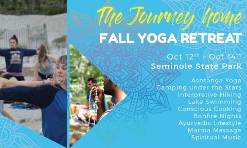 Flyer for The Journey Home: Fall Yoga Retreat