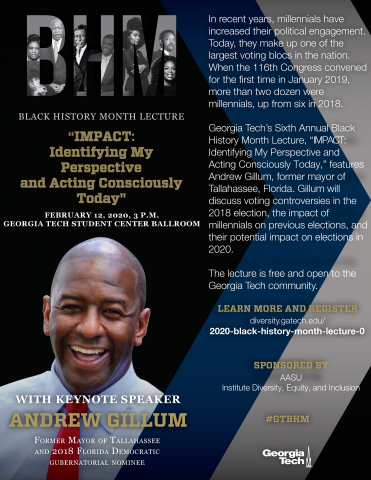 2020 Black History Month Lecture featuring Andrew Gillum