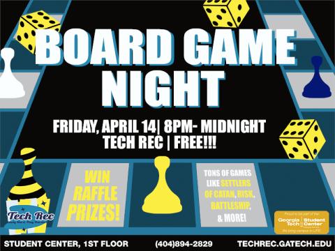 Tech Rec Board Game Night on 4/14
