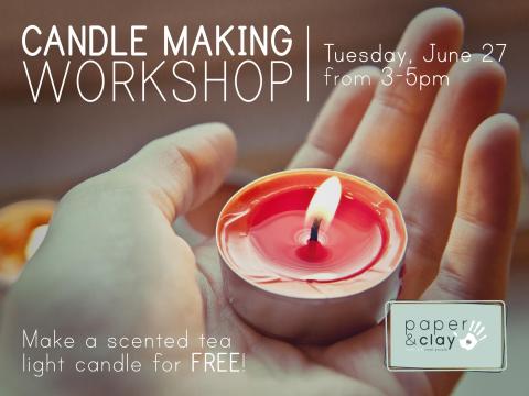 Paper & Clay Free Workshop on 6/27.