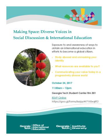 Making Space Study Abroad Session Flyer for fall 2017