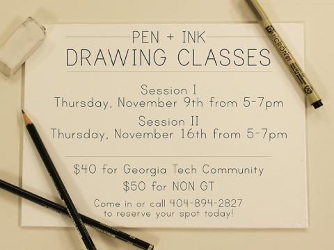 Paper & Clay Drawing Class on 11/9 & 11/16!