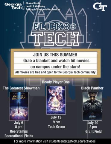 Flyer for summer movie series