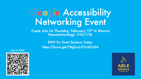 Google Accessibility Networking Event on Feb. 13, 2020