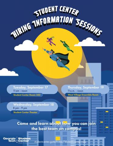 Flyer for hiring info sessions