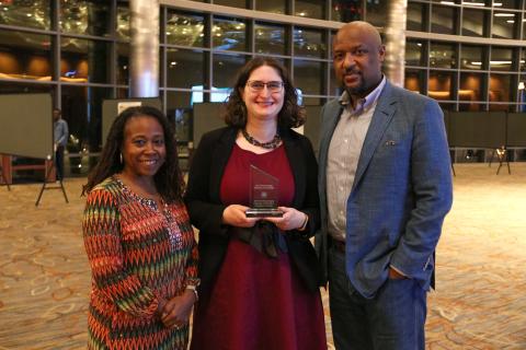 Lara Martin wins an award