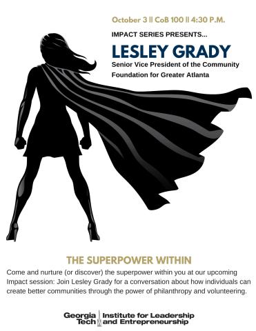 Lesley Grady Superheroine Flyer