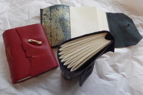 Image of leather-bound journals