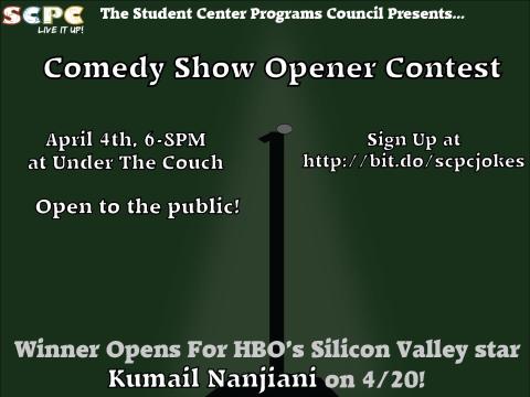 SCPC Comedy Show Opener Contest on 4/4 