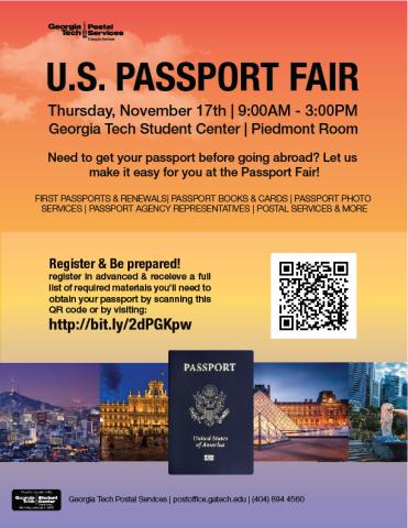 Registration information for US Passport Fair