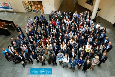 Group photo taken at the 2017 Health and Humanitarian Logistics conference