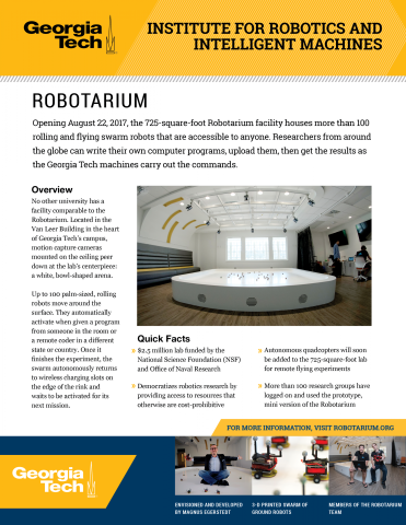 Robotarium Fact Sheet