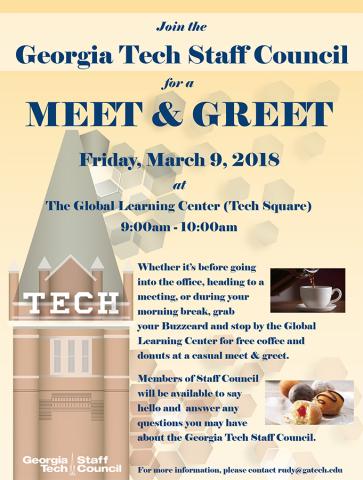 Staff Council Meet and Greet flyer