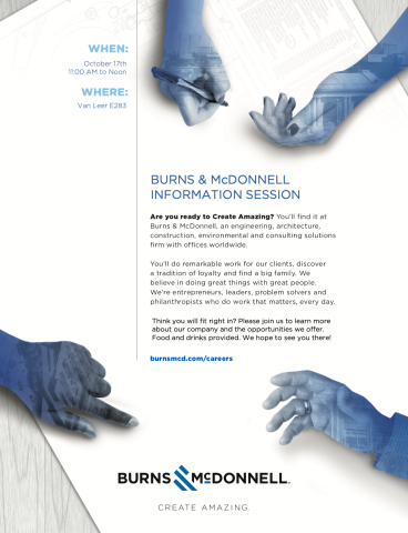 Burns & McDonnell Information Session Flyer