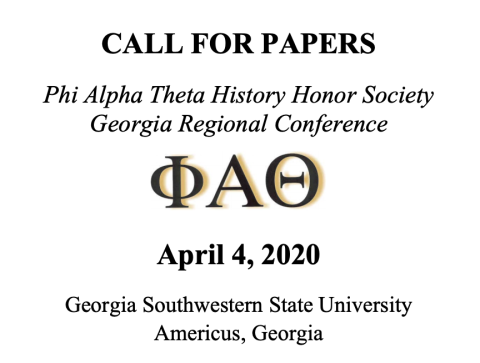 2020 Phi Alpha Theta Regional Conference call for papers