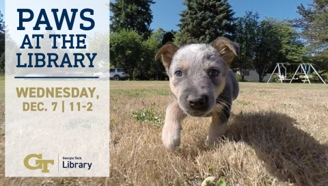 Paws at the Library Dec. 7