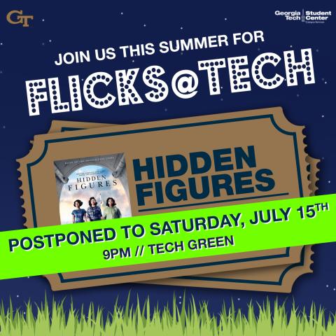 Hidden Figures has been postponed to Saturday, July 15th.
