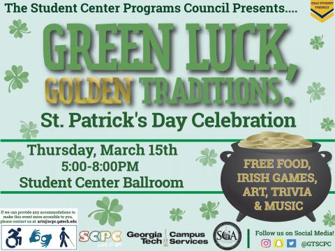 SCPC presents Green Luck, Golden Traditions on 3/15!