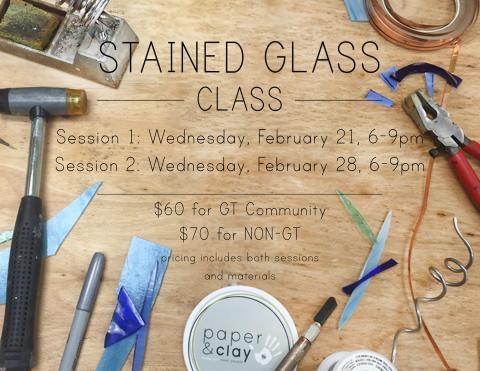 Paper and Clay Stained Glass Classes in February!
