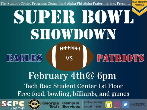 SCPC Super Bowl Showdown on 2/4!