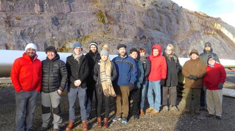 Tristan Al-Haddad and Russell Gentry join faculty and students from the City University of New York, Queen's University Belfast, and University College Cork, and the advisory board of the Re-Wind project at the Coomagearlaghy/Kilgarvan wind farm in County Kerry, Republic of Ireland in January 2018. 