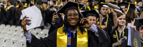 Zaire O'Neil (LMC) one of the 81 Georgia Tech student-athletes to graduate during this weekend's commencement ceremonies at McCamish Pavilion.